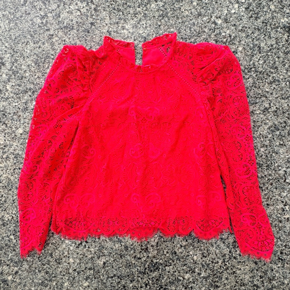 Lilly Pulitzer size Medium Red lace top